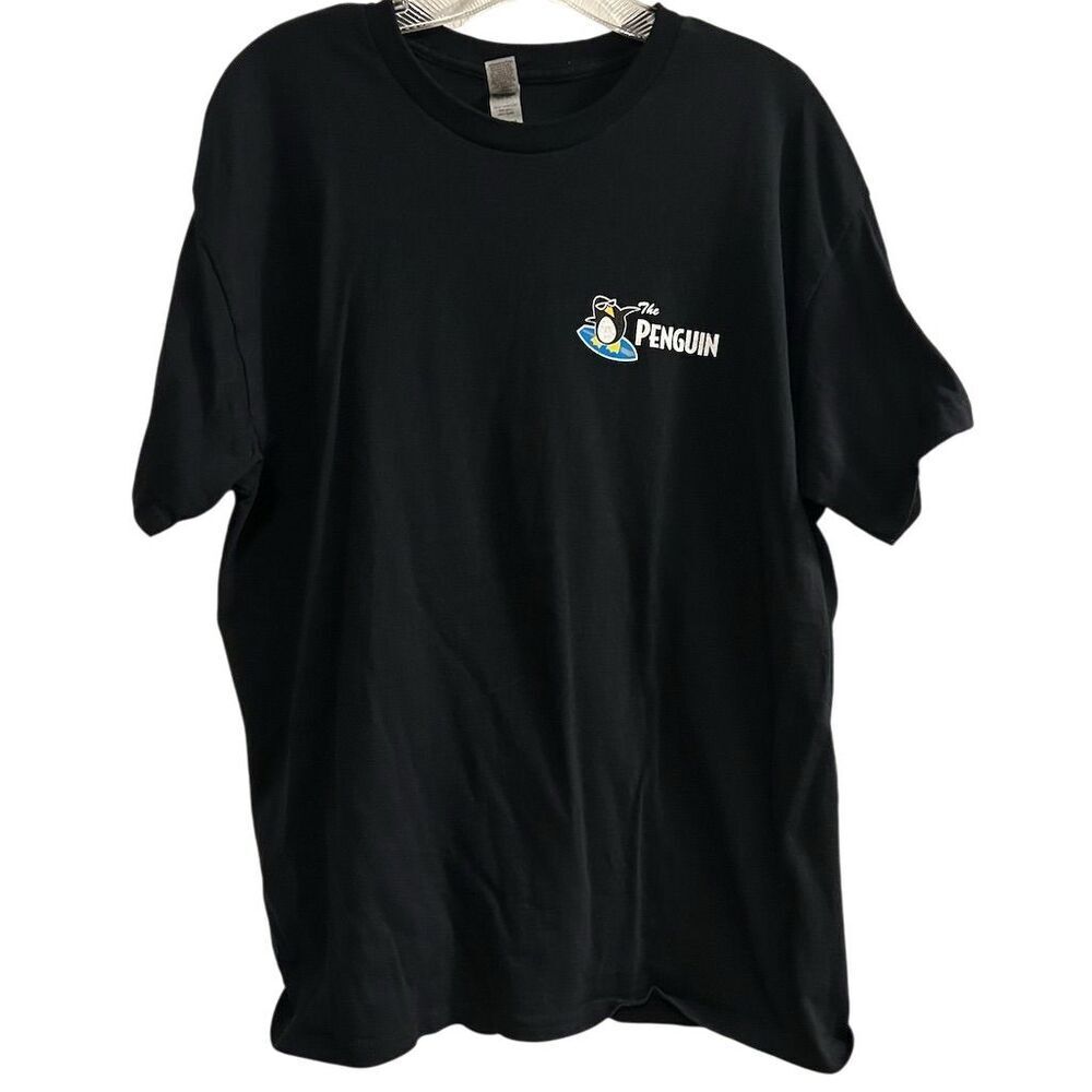 Bethany Beach‎ Delaware Penguin Logo Men's T-Shirt Black Size L
